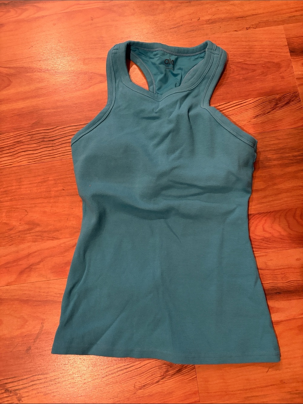 ALO Yoga Teal Racerback Performance Tank